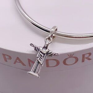 Pandora Christ the Redeemer Charm Pendant S925 Sterling Silver City Symbol